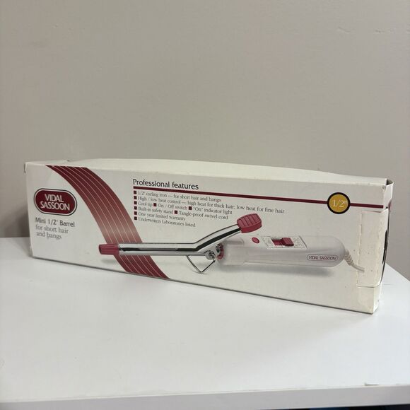 Vidal Sassoon Professional Mini Curling Iron 1/2” Mini Model VS143 New In Box - Picture 2 of 5